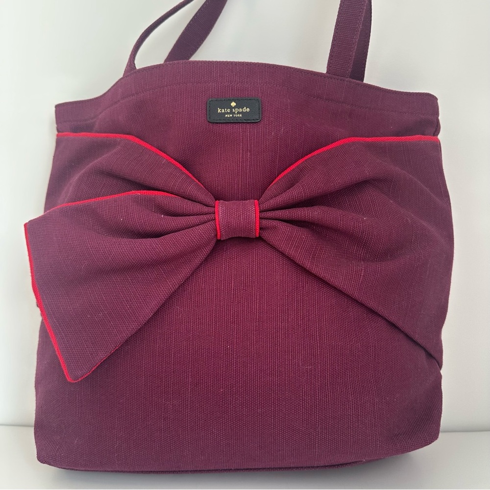 KATE SPADE Jack Spade Artisan On Purpose Canvas Tote Bag UVRU0161 in Cherry NWT